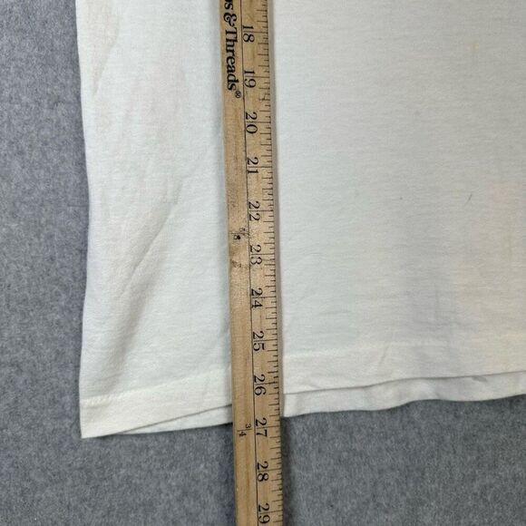 Anvil Womens Medium Nautical Theme Pullover Top White Embroidered Shirt Sleeve - Picture 5 of 6